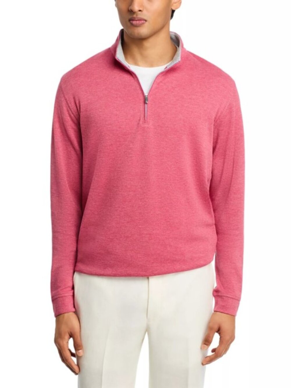Peter Millar Crown Comfort Quarter Zip Sweater, S, Red Golf Outdoor Preppy